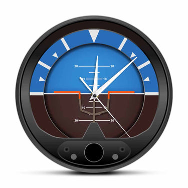Aircraft Attitude Indicator Silent Non Ticking Wall Clock Flight Instrument Home Décor Wall Watch Pilots Art Décor Modern Clock AV8R